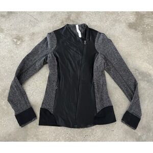 Lululemon Emerged Renew Jacket Herringbone Black Sz 8